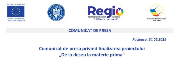Comunicat de presa privind finalizarea proiectului „De la deseu la materie prima”