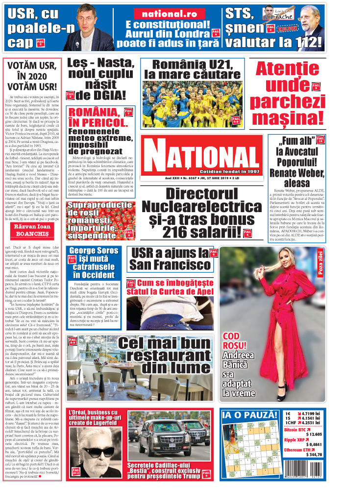 Editia tiparita 27 iunie 2019