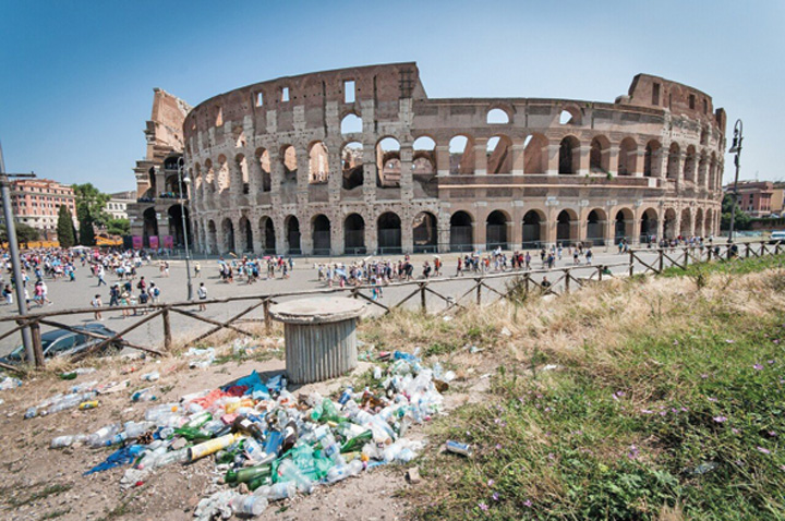 Roma, sufocata de gunoaie