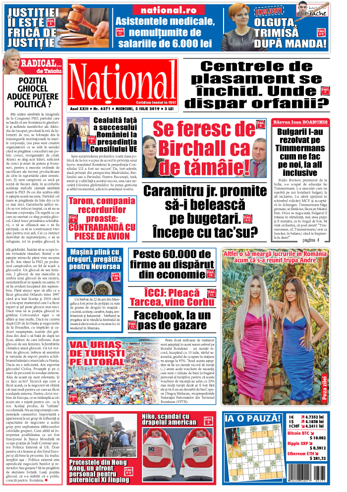 Editia tiparita 3 iulie 2019