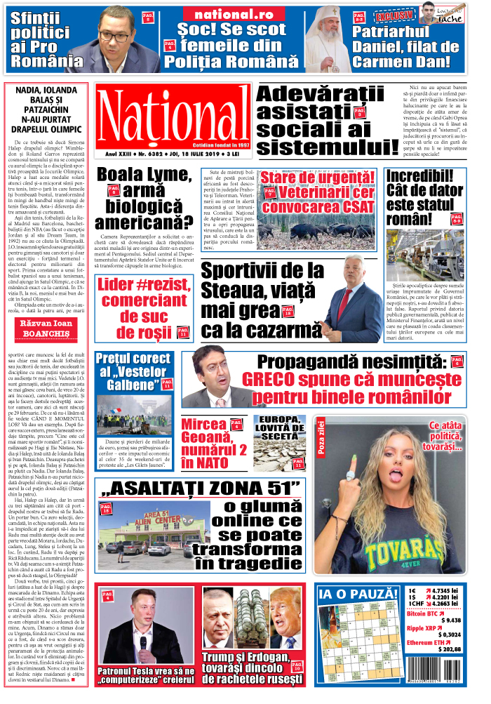 Editia tiparita 18 iulie 2019