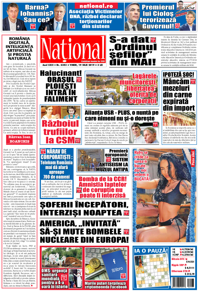 Editita tiparita 19 iulie 2019