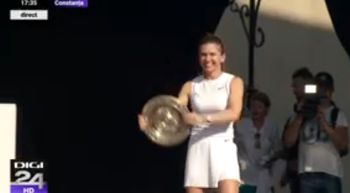 Primire emoţionantă pentru Halep la Constanţa. Mesajul Simonei pentru copii