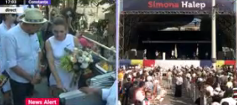 Simona, aclamată ca o mare campioană acasă, la Constanţa