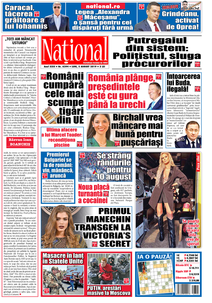 Editia tiparita 5 august 2019