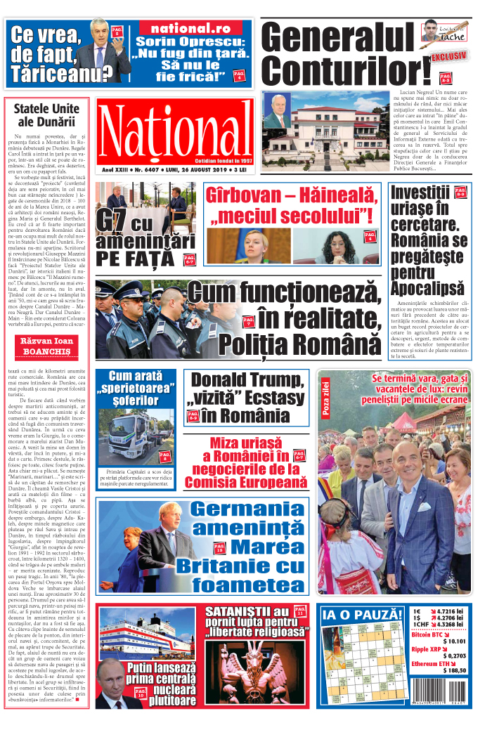 Editia tiparita 26 augut 2019