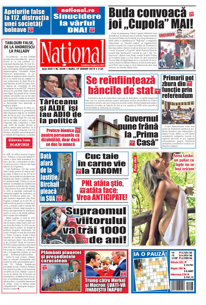 Editia tiparita 27 august 2019