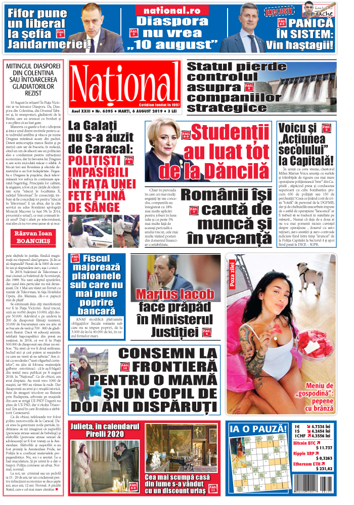 Editia tiparita 6 august 2019