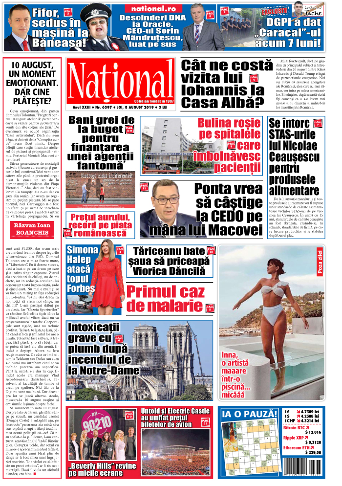Editia tiparita 8 august 2019
