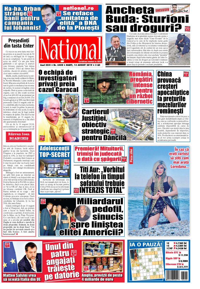 Editia tiparita 13 august 2019