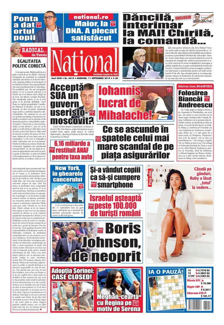 Ediția tipărită 11 septembrie 2019