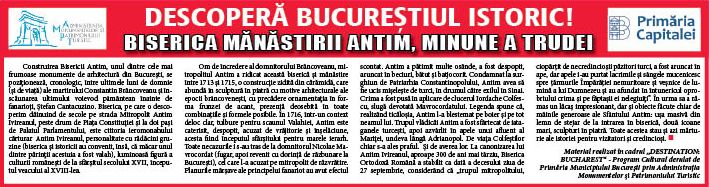 Biserica Mănăstirii Antim, minune a trudei