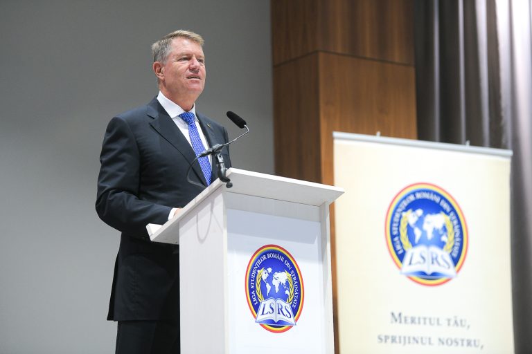 Iohannis, cuvântare despre perișoare