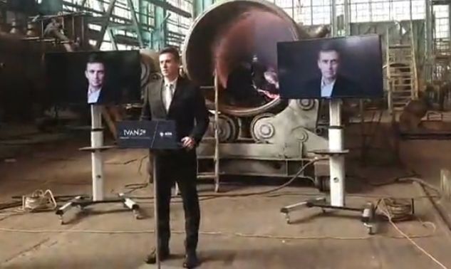 Cătălin Ivan și-a anunțat candidatura la prezidențiale dintr-o hală a fostei uzine Grivița (VIDEO)
