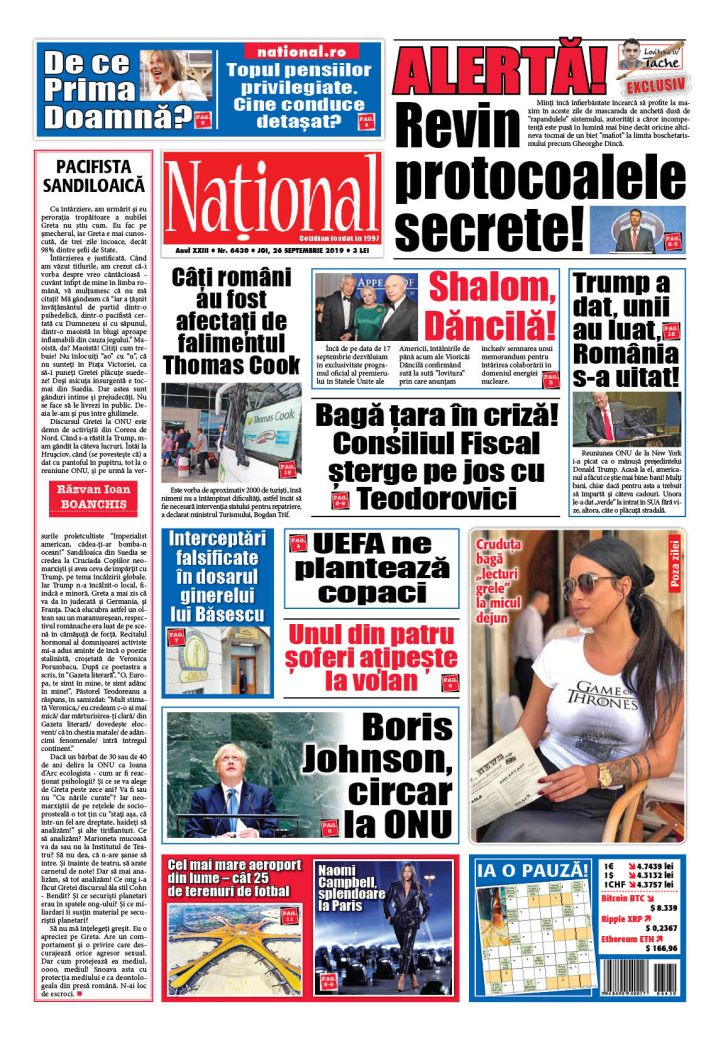 Ediția tipărită 26 septembrie 2019