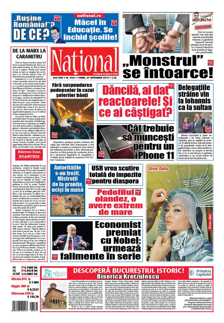 Ediția tipărită 27 septembrie 2019