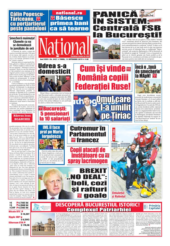 Ediția tipărită 13 septembrie 2019