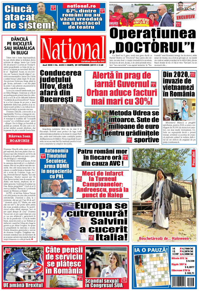 Editia tiparita 29 octombrie 2019