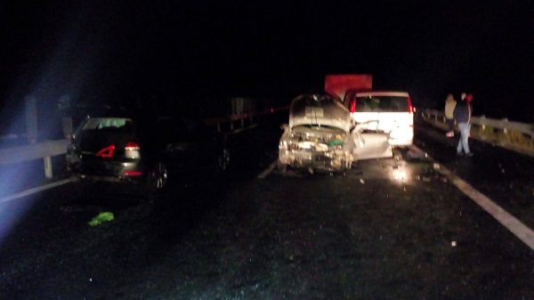 Accident în lanț pe A1, în Timiș: cinci oameni au ajuns la spital