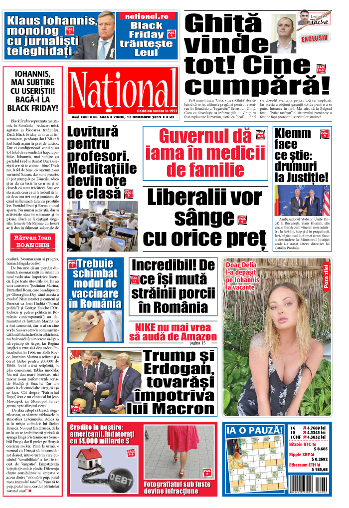 Editia tiparita 15 noiembrie 2019