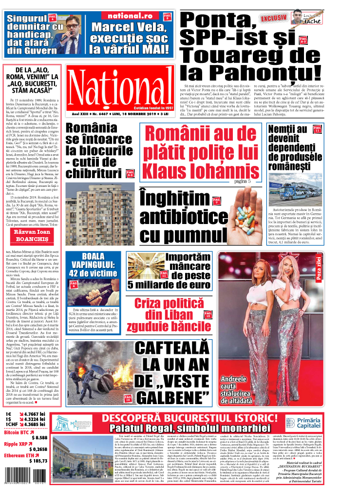Editia tiparita 18 noiembrie 2019