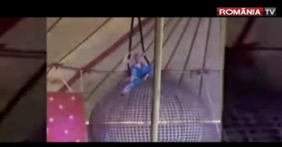 Spaimă la circ, în timpul unui spectacol la Hunedoara: O acrobată a căzut în gol (VIDEO)
