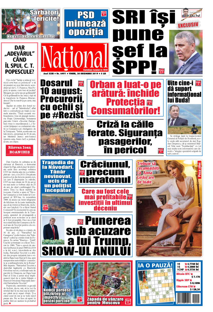 Editia tiparita 20 decembrie 2019