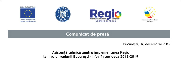 Asistenta tehnica pentru implementarea Regio la nivelul  regiunii Bucuresti – Ilfov in perioada 2018-2019