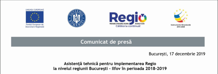 Asistenta tehnica pentru implementarea Regio la nivelul  regiunii Bucuresti – Ilfov in perioada 2018-2019