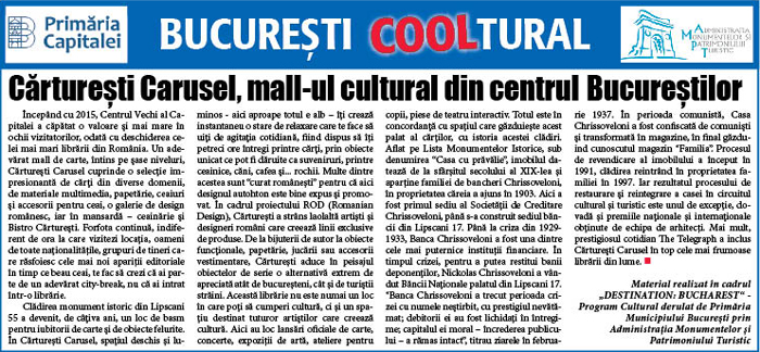 Cărtureşti Carusel, mall-ul cultural din centrul Bucureştilor