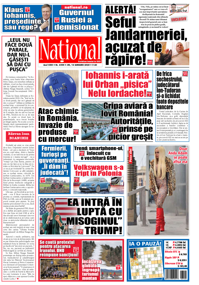 Editia tiparita 16 ianuarie 2019