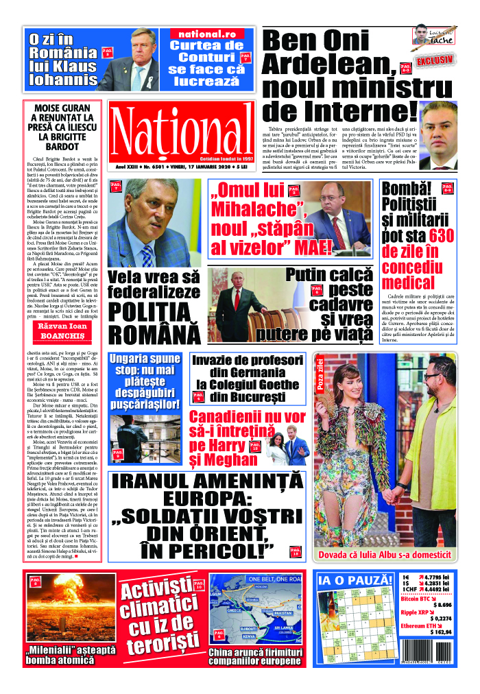 Editia tiparita 17 ianuarie 2020