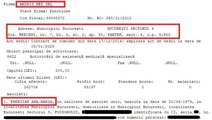 amiris med 720x407 Sub ancheta Justiției. Rețeaua medicilor judecătorului Ion Tudoran