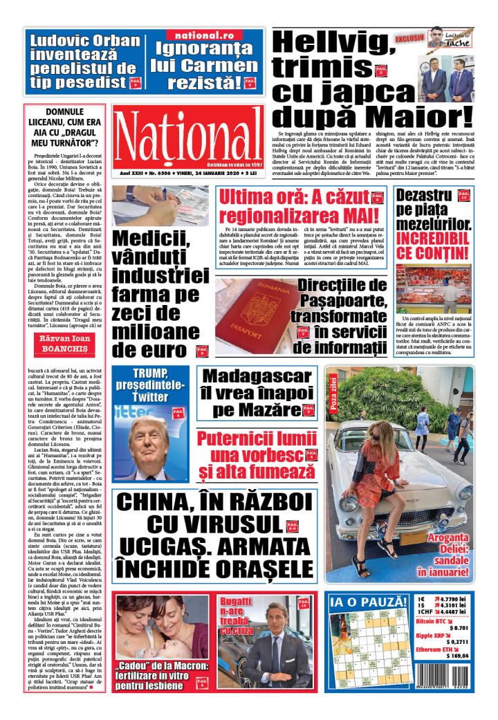 Ediția tipărită 24 ianuarie 2020