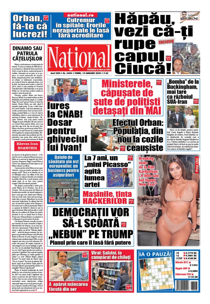 Ediția tipărită 10 ianuarie 2020