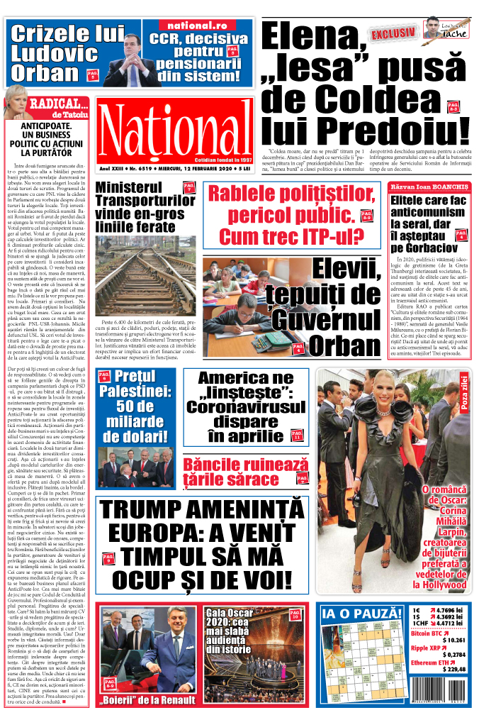 Editia tiparita 12 februarie 2020