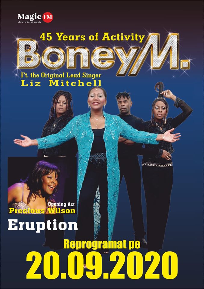 Concertul Boney M din 8 martie, de la Sala Palatului, se amână