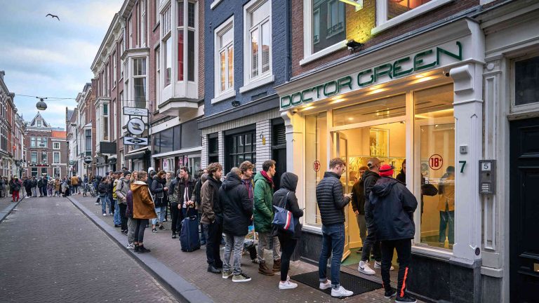 Olanda: cozi lungi la marihuana