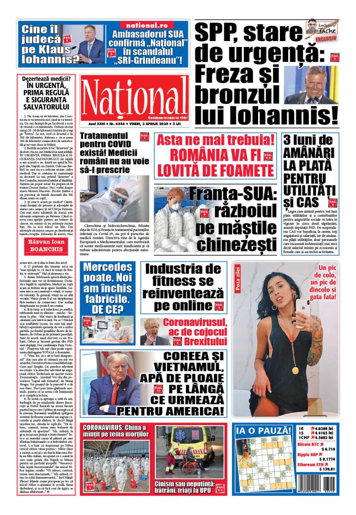 Ediția tipărită 3 aprilie 2020