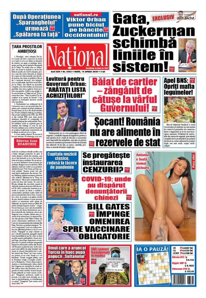 Ediția tipărită 14 aprilie 2020