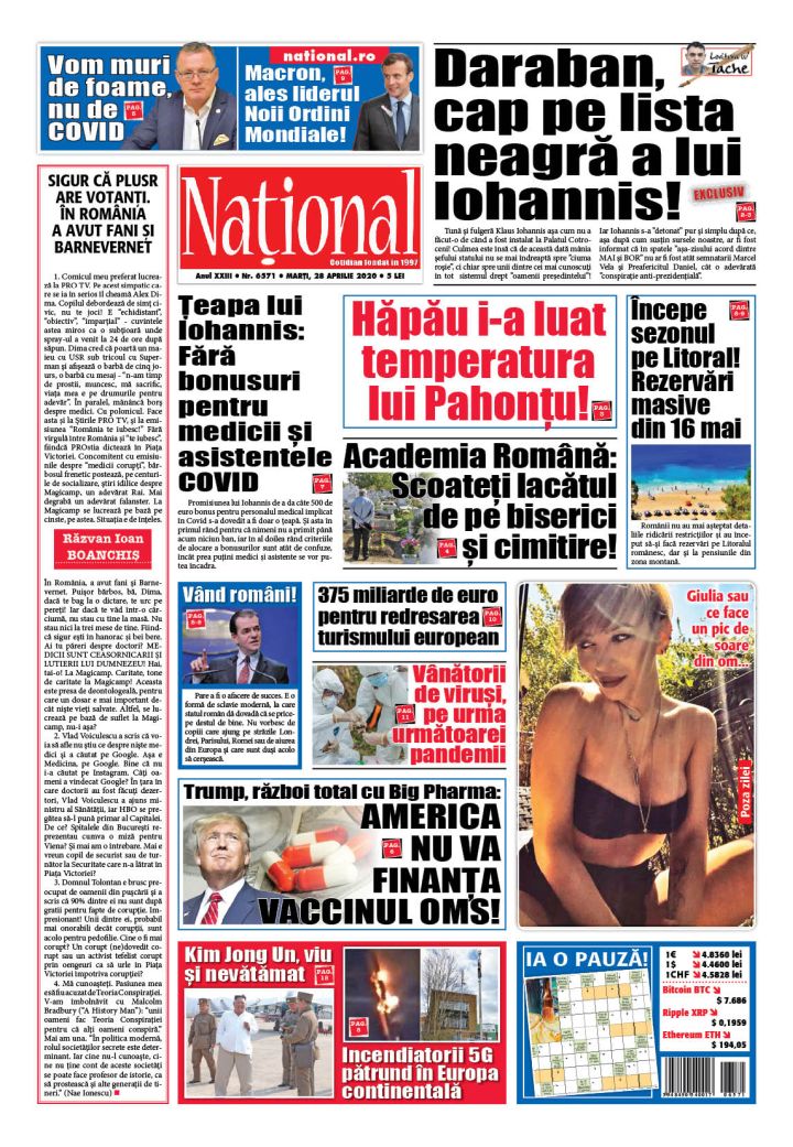 Ediția tipărită 28 aprilie 2020