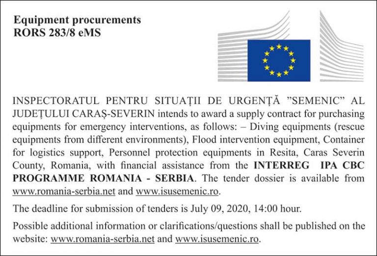 Equipment procurements RORS 283/8 EMS