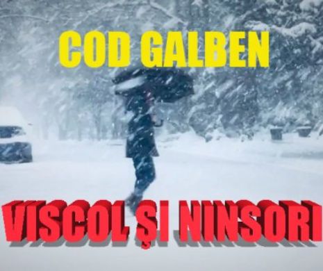 Cod galben de intensificări ale vântului și ninsori viscolite. Prognoza meteo pentru 31 octombrie 2020
