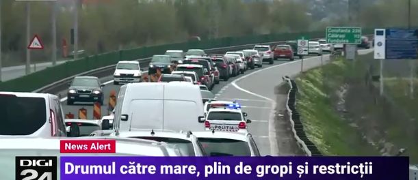 Aglomerație pe drumul către mare. Valori ridicate de trafic și pe DN1, spre zona montană