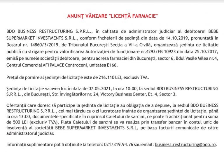LICITAȚIE