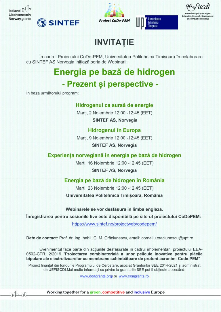 Invitație Universitatea Politehnica Timișoara