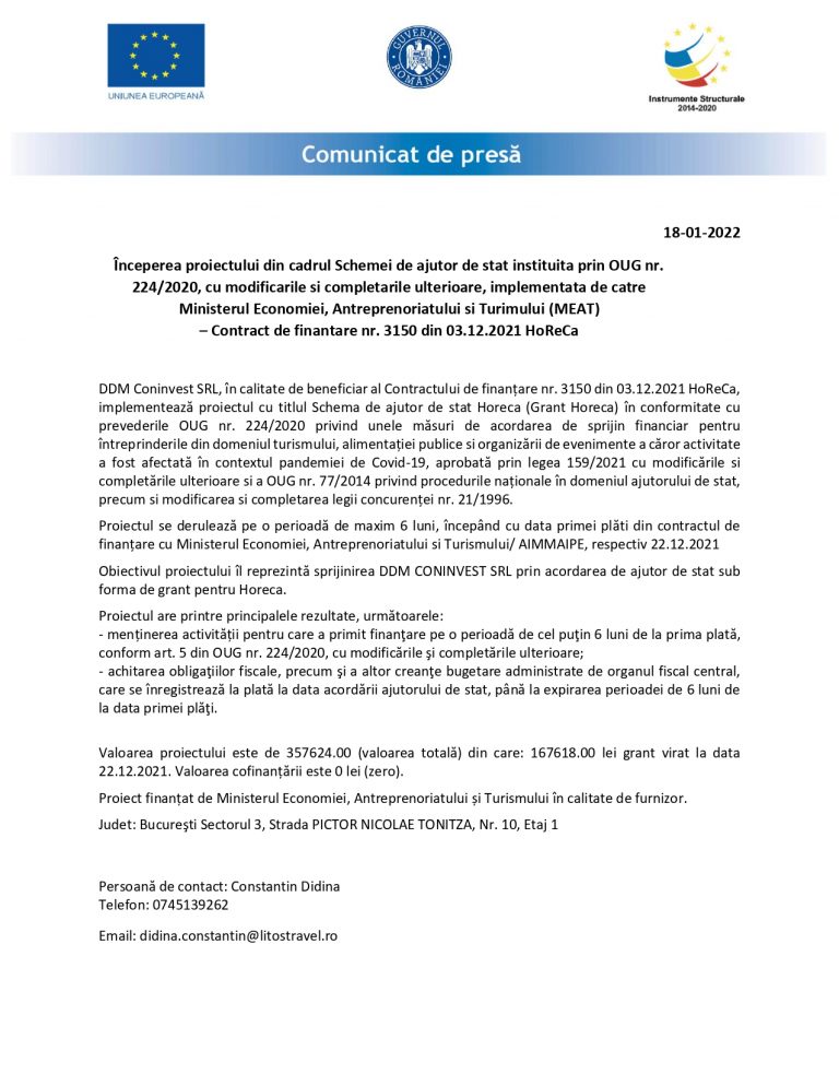 Comunicat de presa