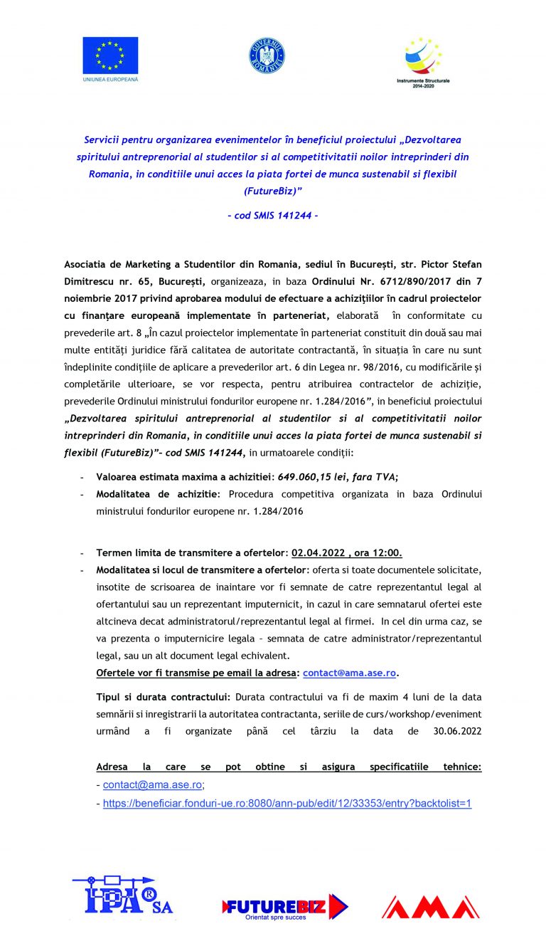 Comunicat de presă Asociatia de Marketing a Studentilor din România