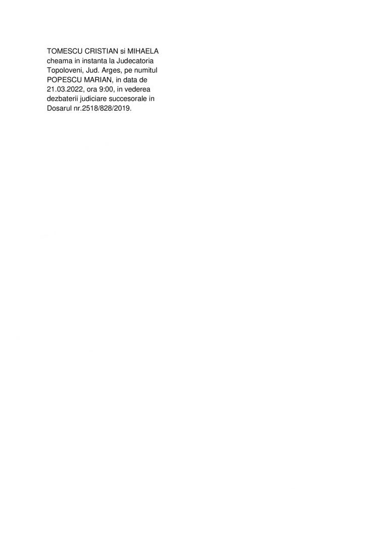 CITATIE TOMESCU