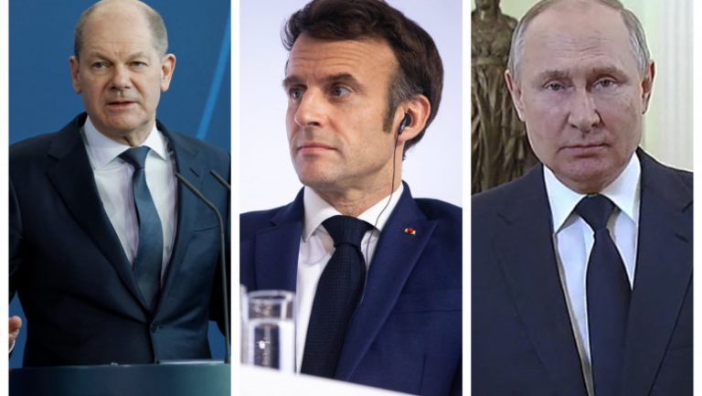 putin scholz macron